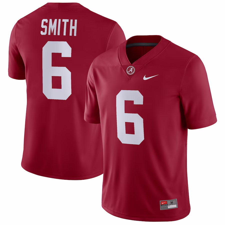 DeVonta Smith Alabama Crimson Tide Nike Player Game Jersey - Crimson - Puhuasuan