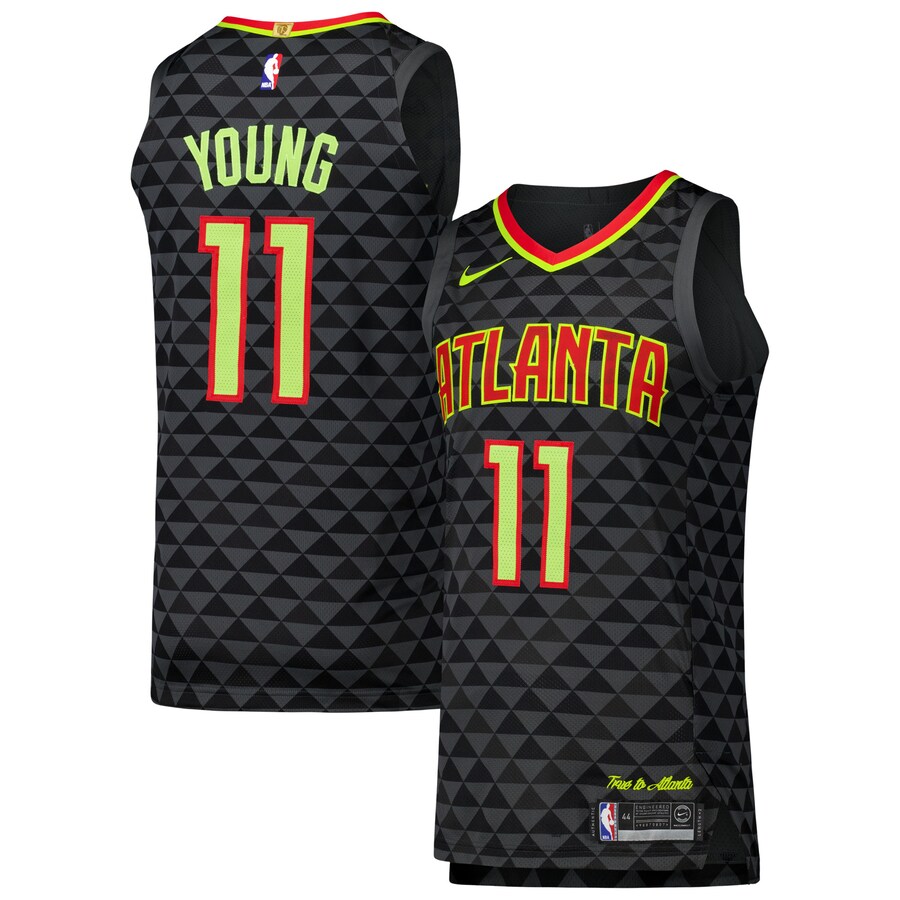 Men's Atlanta Hawks Trae Young Nike Black Authentic Player Jersey - Icon Edition - Puhuasuan