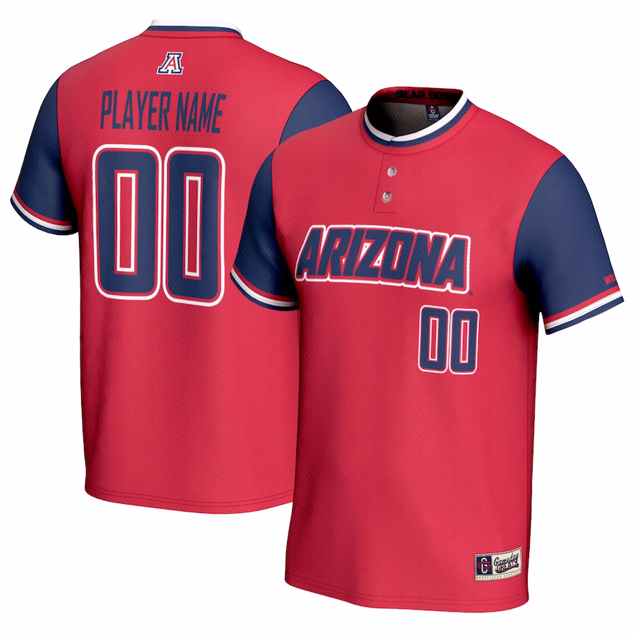 Arizona Wildcats GameDay Greats Youth NIL Pick-A-Player Lightweight Softball Jersey - Red - Puhuasuan