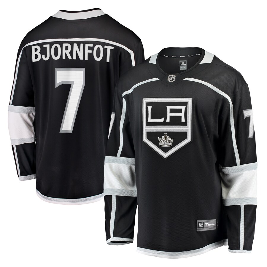 Men's Los Angeles Kings Tobias Bjornfot Fanatics Branded Black Home Breakaway Player Jersey - Puhuasuan