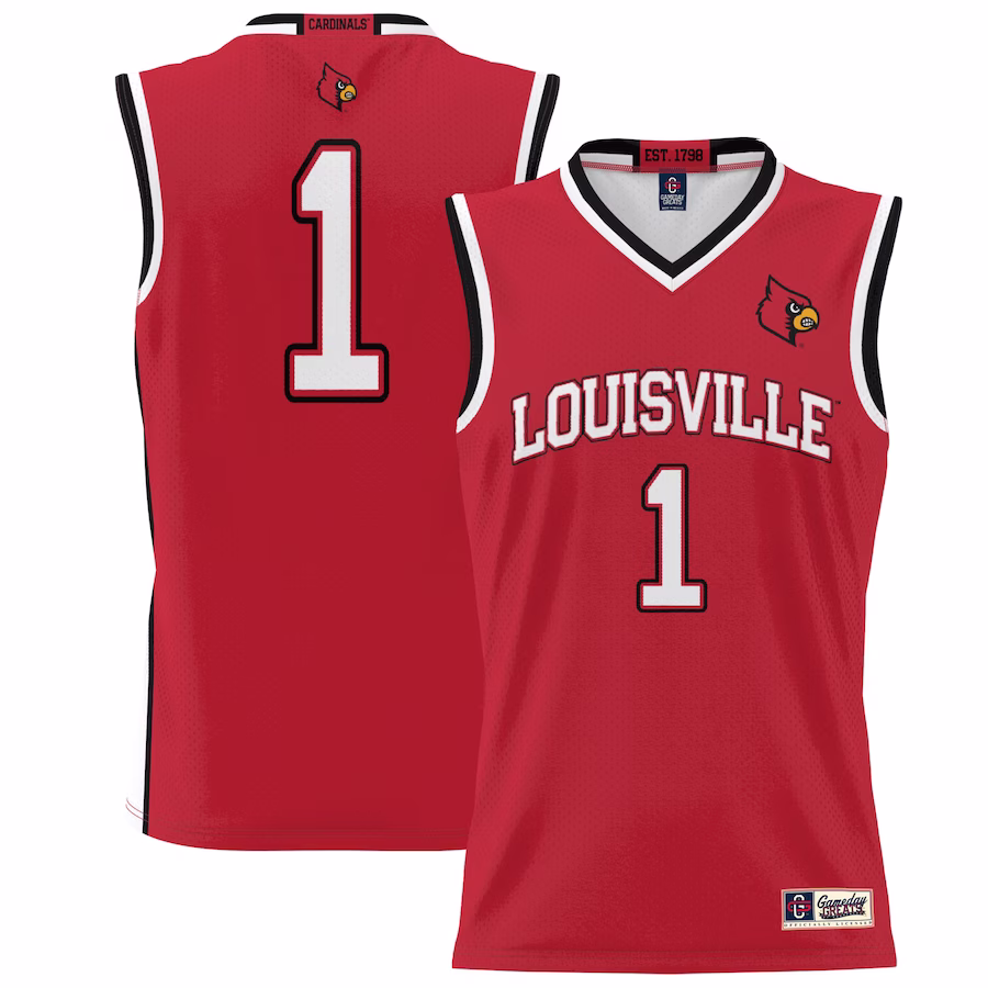 #1 Louisville Cardinals GameDay Greats Youth Lightweight Basketball Jersey - Red - Puhuasuan