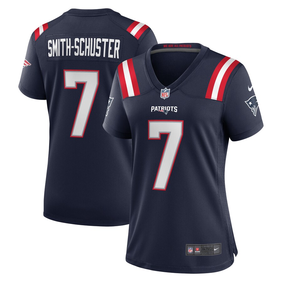 Women's New England Patriots JuJu Smith-Schuster Nike Navy Game Player Jersey - Puhuasuan