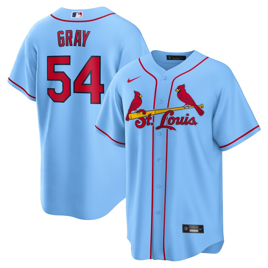 Men's St. Louis Cardinals Sonny Gray Nike Light Blue Alternate Replica Jersey - Puhuasuan