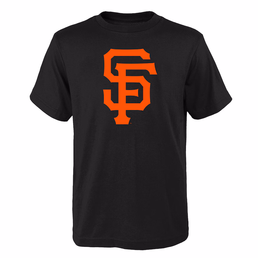 Youth San Francisco Giants Black Logo Primary Team T-Shirt - Puhuasuan