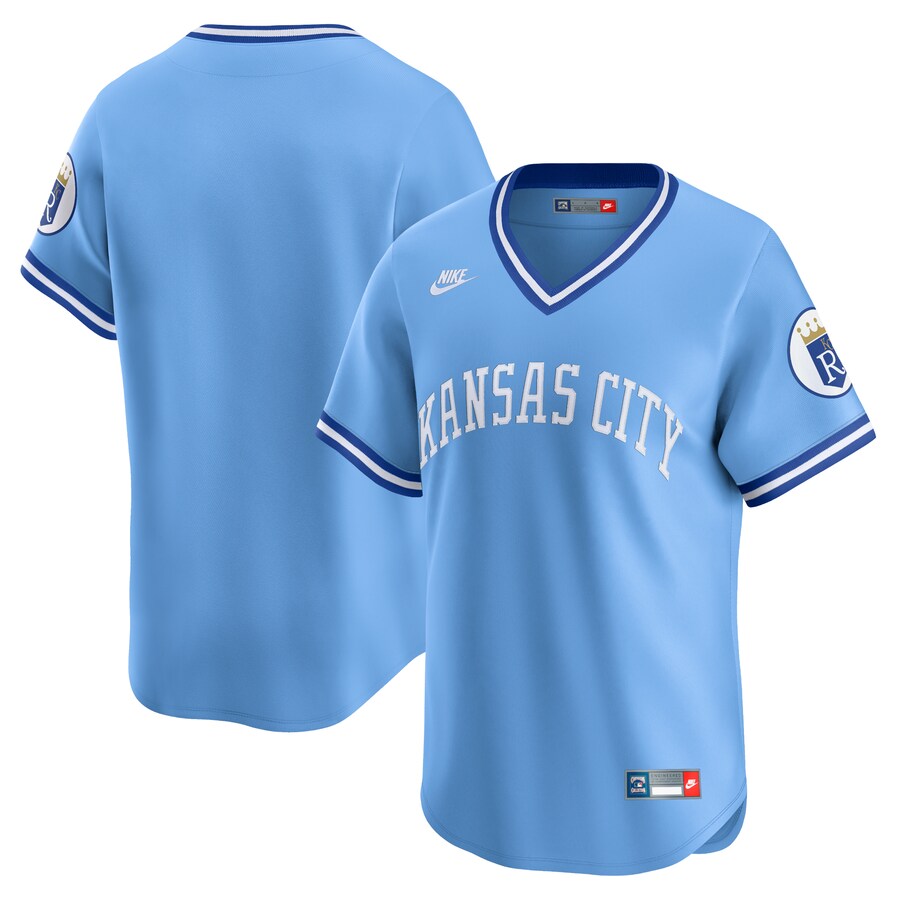 Men's Kansas City Royals Nike Light Blue Cooperstown Collection Limited Jersey - Puhuasuan