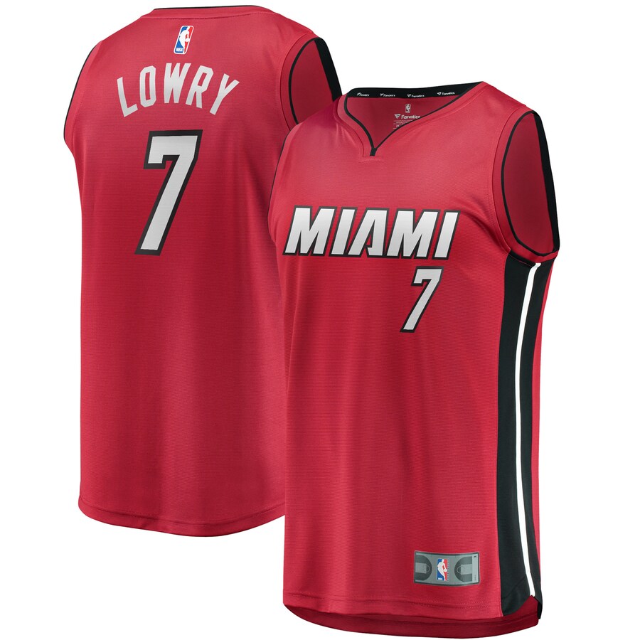 Youth Miami Heat Kyle Lowry Fanatics Red Fast Break Player Jersey - Statement Edition - Puhuasuan