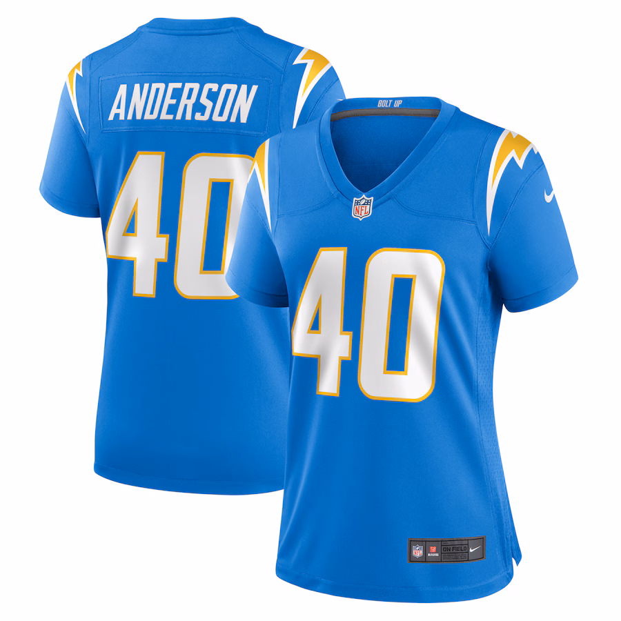Women's Los Angeles Chargers Stephen Anderson Nike  Powder Blue  Game Jersey - Puhuasuan