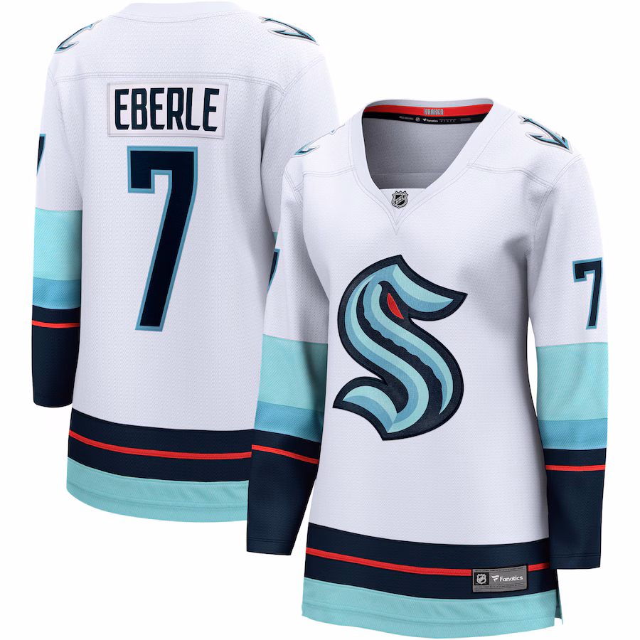Women's Seattle Kraken Jordan Eberle Fanatics White Away Premier Breakaway Player Jersey - Puhuasuan
