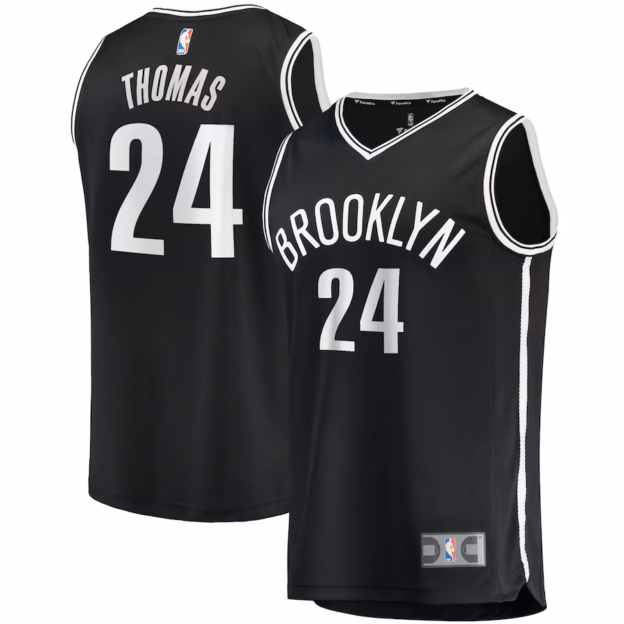 Men's Brooklyn Nets Cam Thomas Fanatics Black Fast Break Replica Jersey - Icon Edition - Puhuasuan