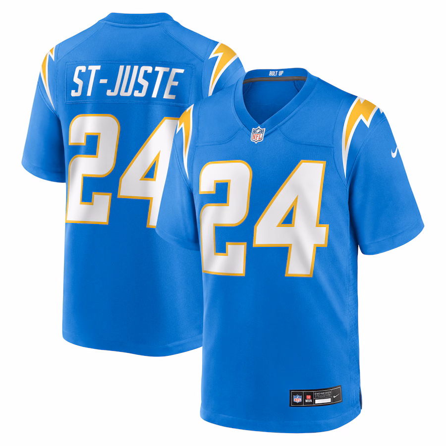 Men's Los Angeles Chargers Benjamin St-Juste Nike Powder Blue Team Game Jersey - Puhuasuan