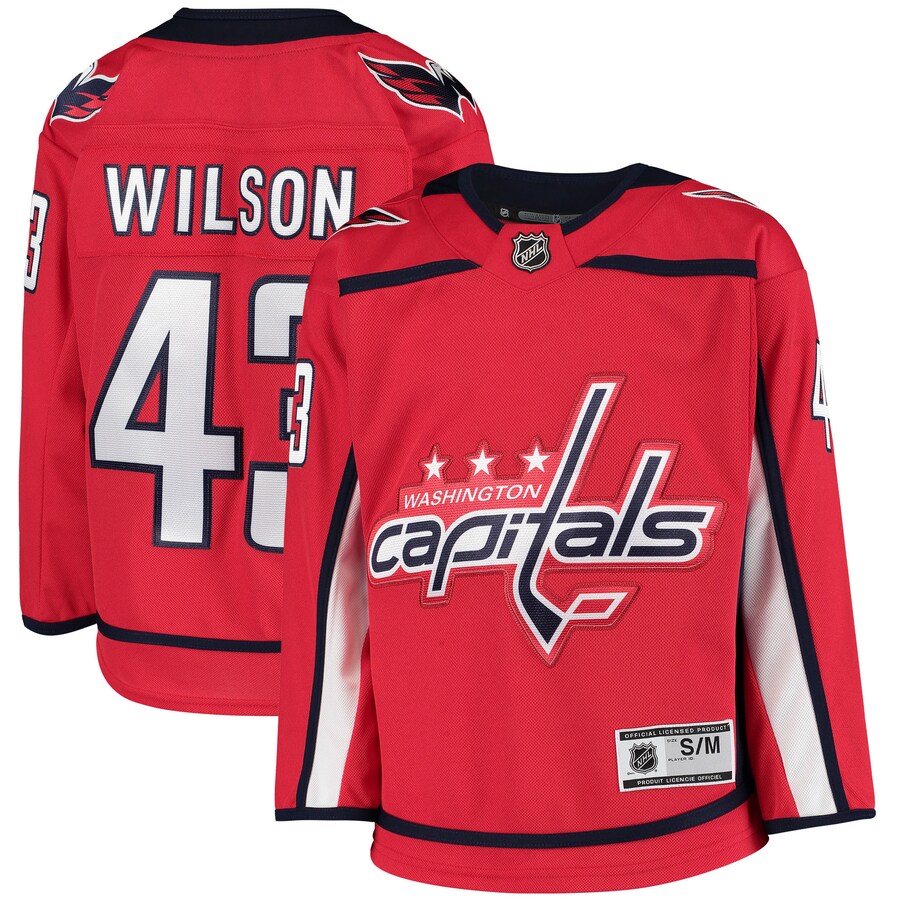 Youth Washington Capitals Tom Wilson Red Home Premier Player Jersey - Puhuasuan