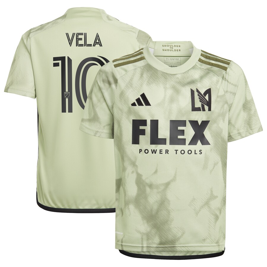Youth LAFC Carlos Vela adidas Green 2023 Smokescreen Replica Player Jersey - Puhuasuan
