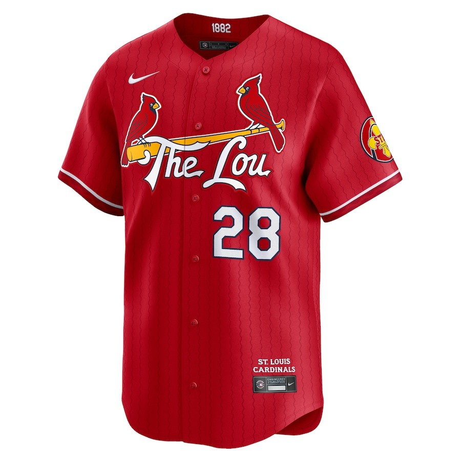 Men's St. Louis Cardinals Nolan Arenado Nike Red 2024 City Connect Limited Player Jersey - Puhuasuan