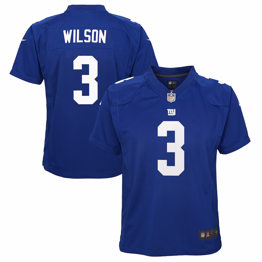 Youth New York Giants Russell Wilson Nike Royal Game Jersey - Puhuasuan