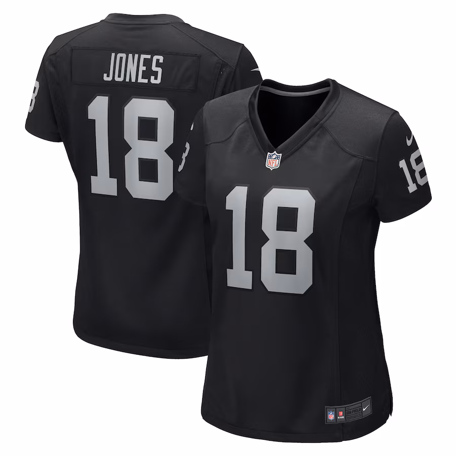 Women's Las Vegas Raiders Jack Jones Nike Black Game Jersey - Puhuasuan