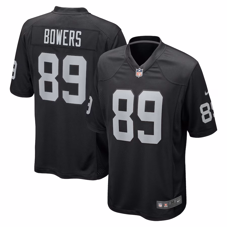 Men's Las Vegas Raiders Brock Bowers Nike Black Player Game Jersey - Puhuasuan