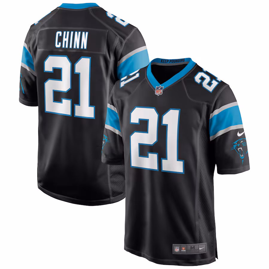 Men's Carolina Panthers Jeremy Chinn Nike Black Game Jersey - Puhuasuan