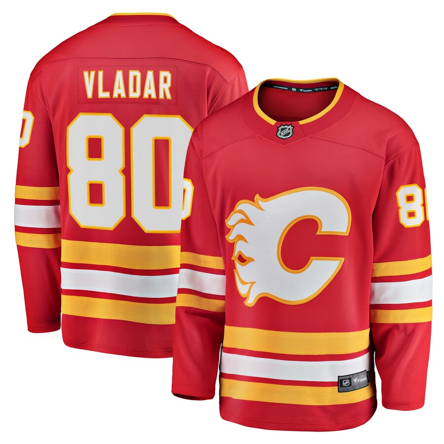 Men's Calgary Flames Daniel Vladar Fanatics Branded Red Home Breakaway Player Jersey - Puhuasuan