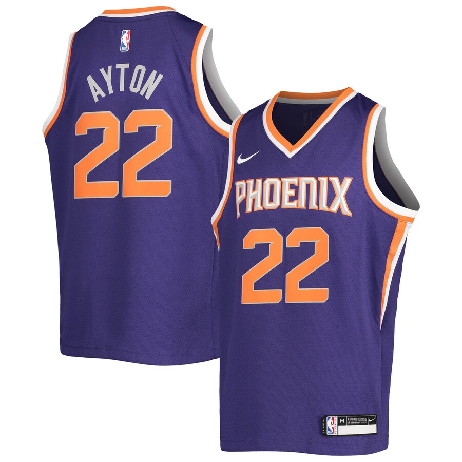 Youth Phoenix Suns Deandre Ayton Nike Purple Swingman Jersey - Icon Edition - Puhuasuan
