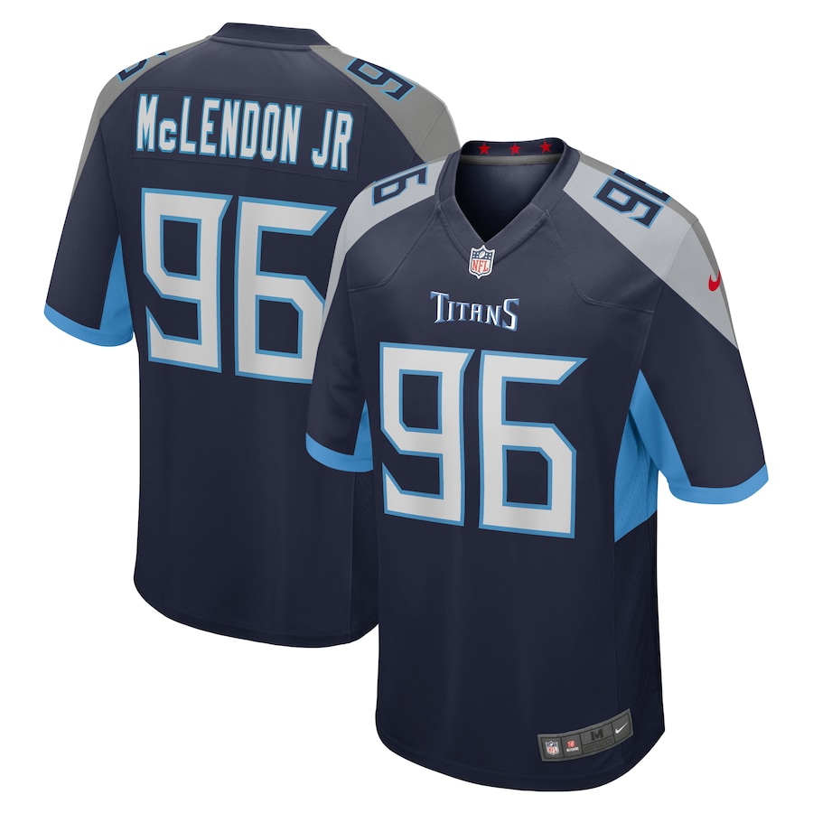 Men's Tennessee Titans TK McLendon Jr. Nike Navy Game Jersey - Puhuasuan