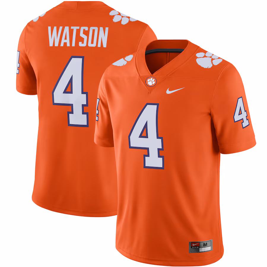 Deshaun Watson Clemson Tigers Nike Alumni Player Game Jersey - Orange - Puhuasuan