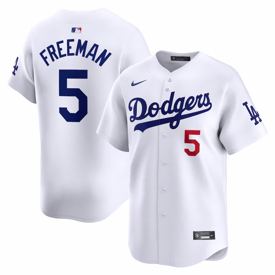 Men's Los Angeles Dodgers Freddie Freeman Nike White Home Limited Player Jersey - Puhuasuan