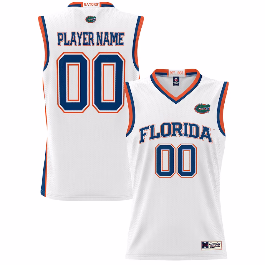 Florida Gators GameDay Greats Unisex NIL Pick-A-Player Lightweight Basketball Jersey - White - Puhuasuan