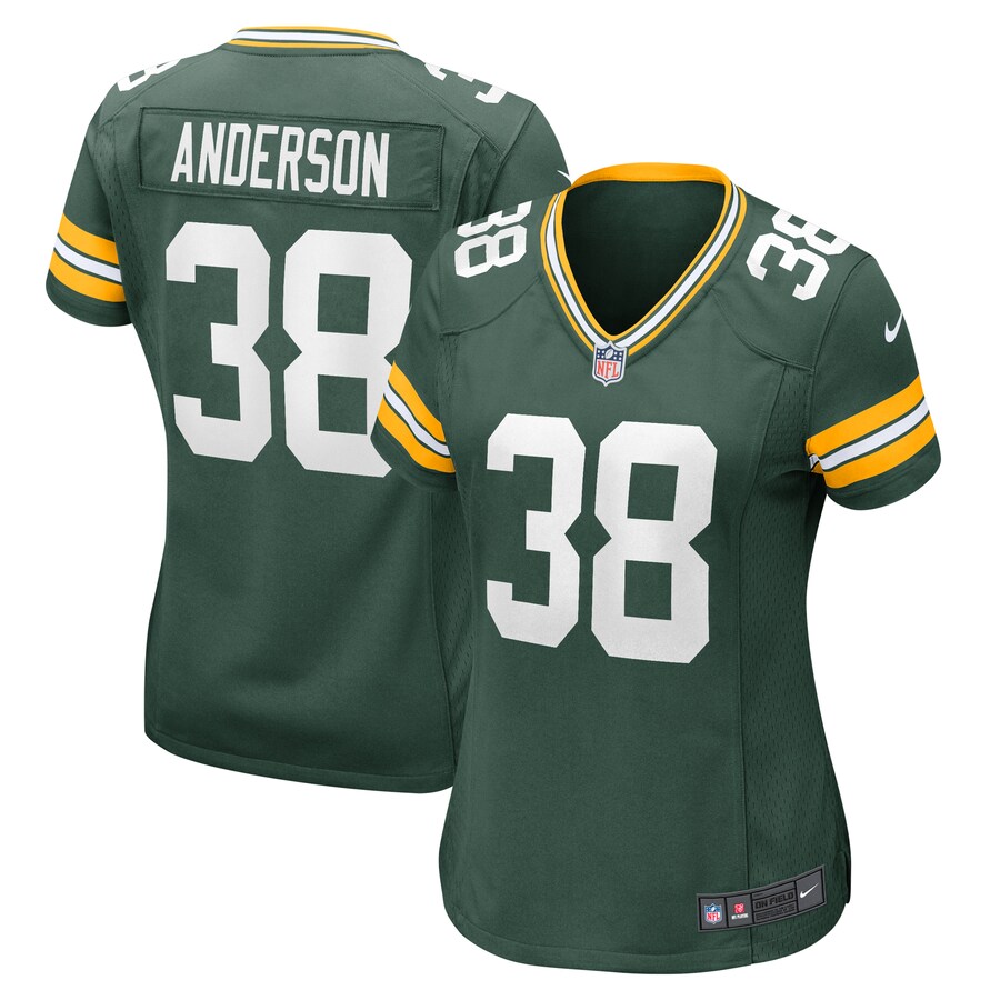 Women's Green Bay Packers Zayne Anderson Nike  Green Team Game Jersey - Puhuasuan