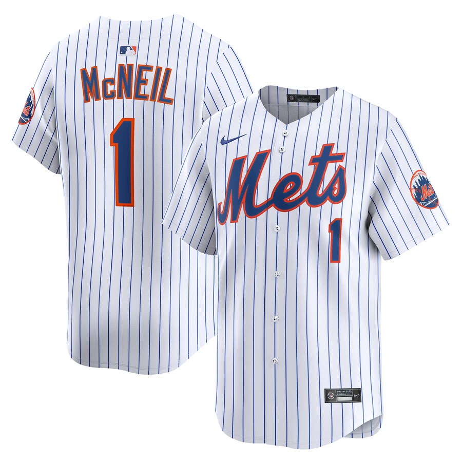 Men's New York Mets Jeff McNeil Nike White Alternate Limited Player Jersey - Puhuasuan