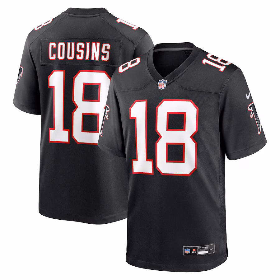 Youth Atlanta Falcons Kirk Cousins Nike Black Alternate Game Jersey - Puhuasuan