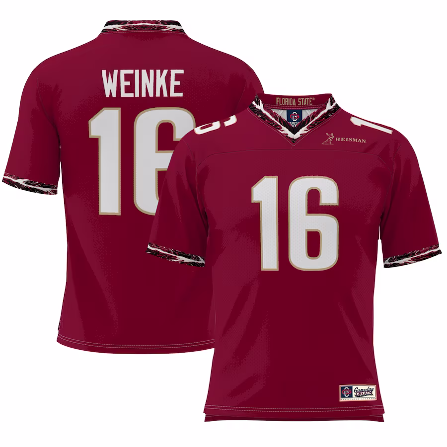 Chris Weinke Florida State Seminoles Heisman Football Jersey - Garnet - Puhuasuan