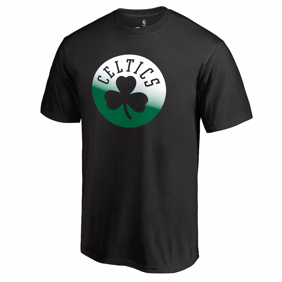 Men's Boston Celtics Black Gradient Logo T-Shirt - Puhuasuan