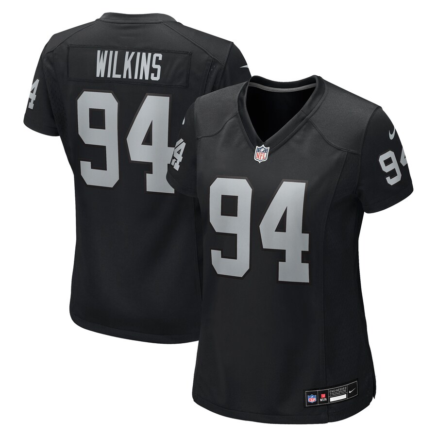 Women's Las Vegas Raiders Christian Wilkins Nike Black Team Game Jersey - Puhuasuan