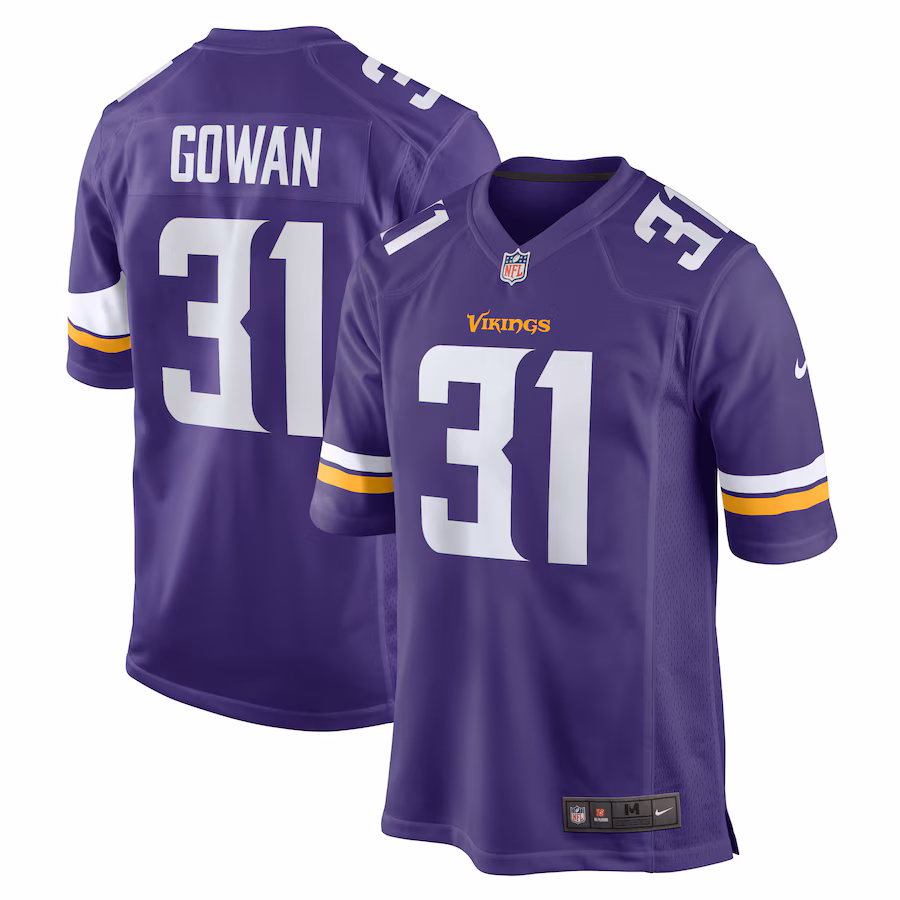Men's Minnesota Vikings Tay Gowan Nike Purple Home Game Player Jersey - Puhuasuan