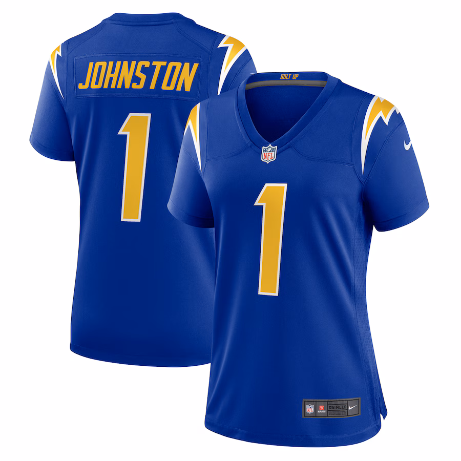 Women's Los Angeles Chargers Quentin Johnston Nike Royal Alternate Game Jersey - Puhuasuan