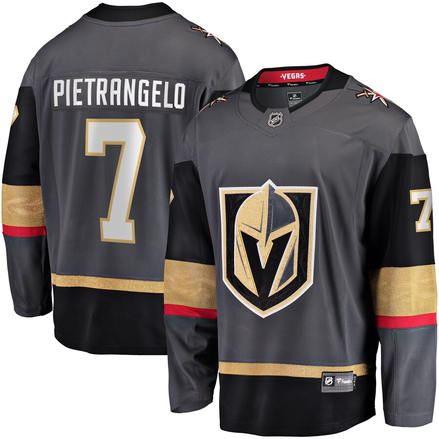 Men's Vegas Golden Knights Alex Pietrangelo Fanatics Branded Gray Alternate Premier Breakaway Player Jersey - Puhuasuan