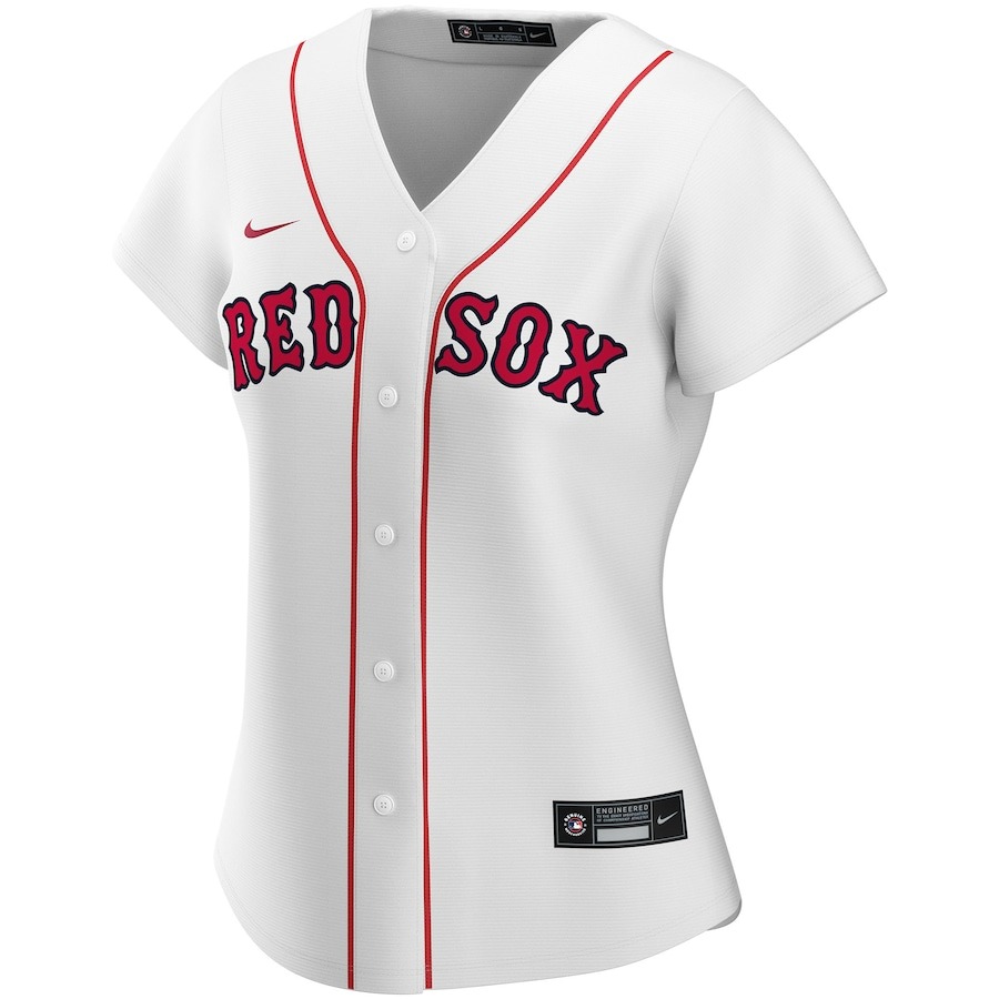 Women's Boston Red Sox Nike White Home Replica Custom Jersey - Puhuasuan