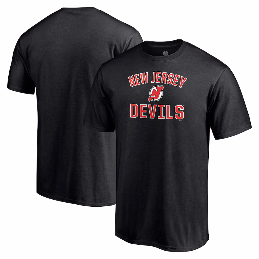 Men's New Jersey Devils Black Victory Arch T-Shirt - Puhuasuan