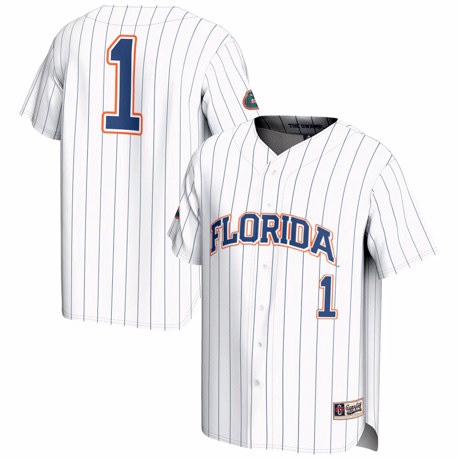 Unisex GameDay Greats #1 White Florida Gators Lightweight Baseball Jersey - Puhuasuan