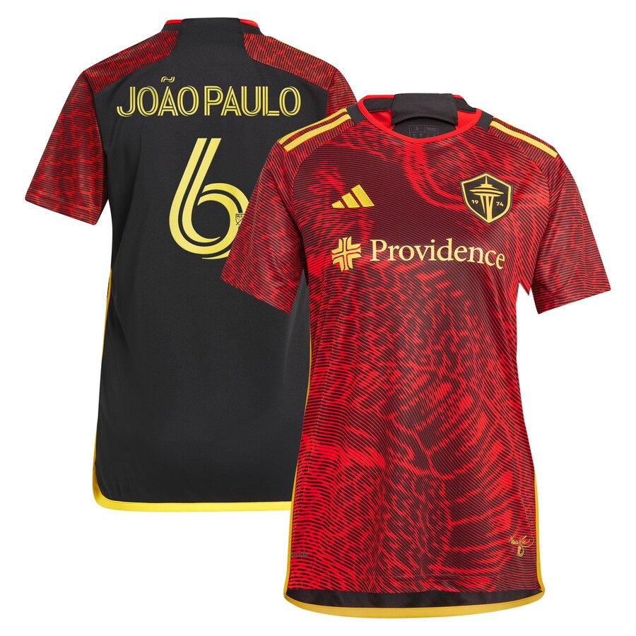 Women's Seattle Sounders FC Joao Paulo adidas Red 2024 The Bruce Lee Kit Replica Player Jersey - Puhuasuan
