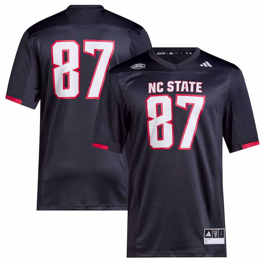 #87 NC State Wolfpack adidas Premier Jersey - Black - Puhuasuan