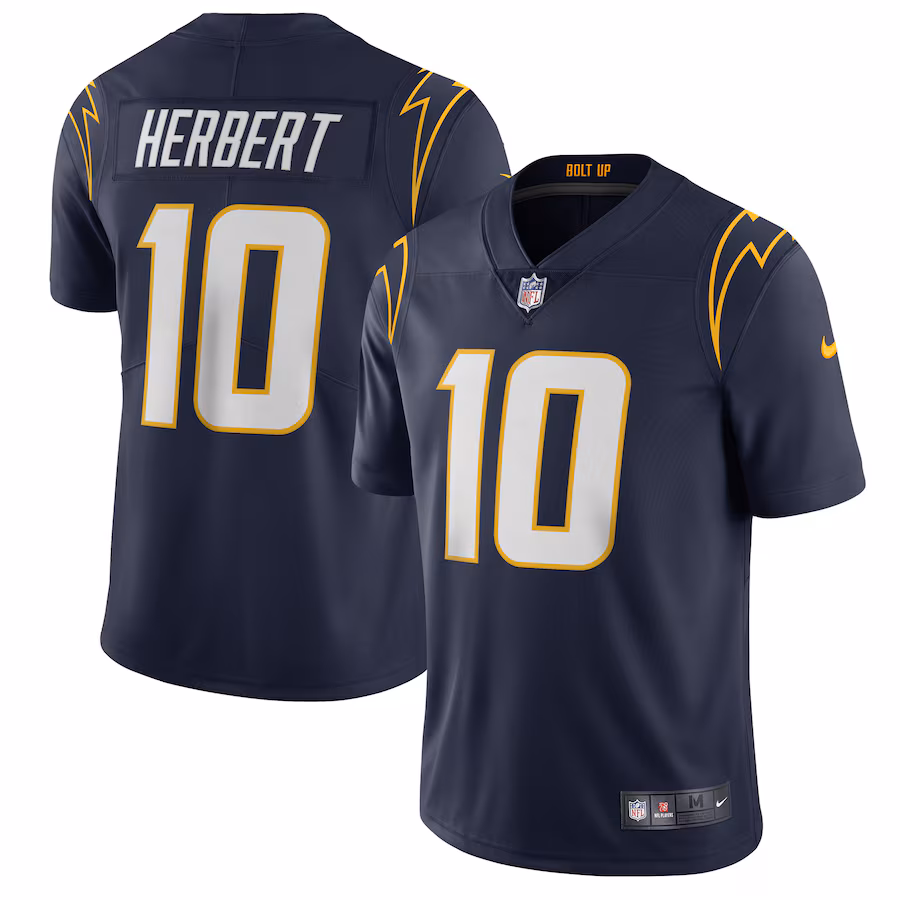 Men's Los Angeles Chargers Justin Herbert Nike Navy Vapor Limited Jersey - Puhuasuan