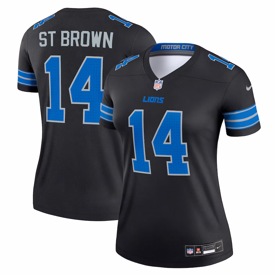 Women's Detroit Lions Amon-Ra St. Brown Nike Black Legend Jersey - Puhuasuan