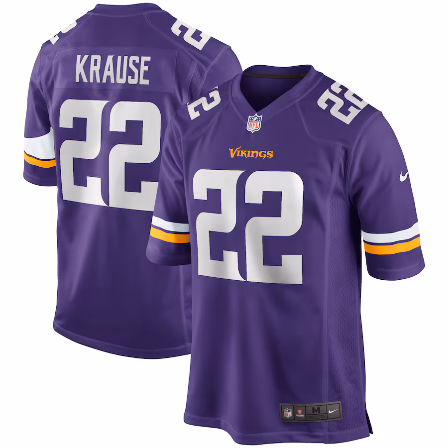 Men's Minnesota Vikings Paul Krause Nike Purple Game Retired Player Jersey - Puhuasuan