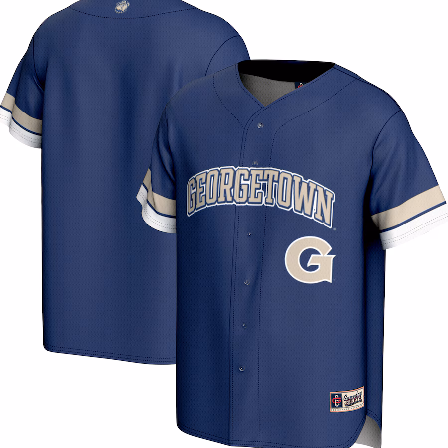 Youth  GameDay Greats Navy Georgetown Hoyas Spirit Baseball Jersey - Puhuasuan