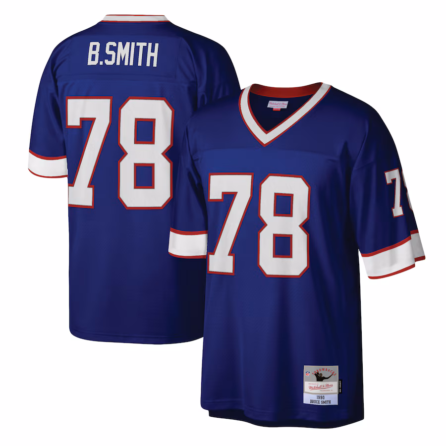 Men's Buffalo Bills Bruce Smith Mitchell & Ness Royal Legacy Replica Jersey - Puhuasuan