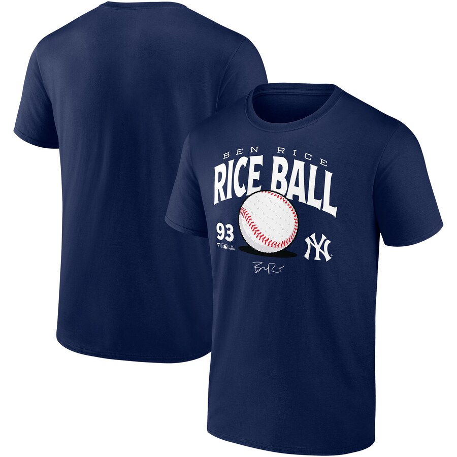 Men's New York Yankees Ben Rice Navy Rice Ball T-Shirt - Puhuasuan
