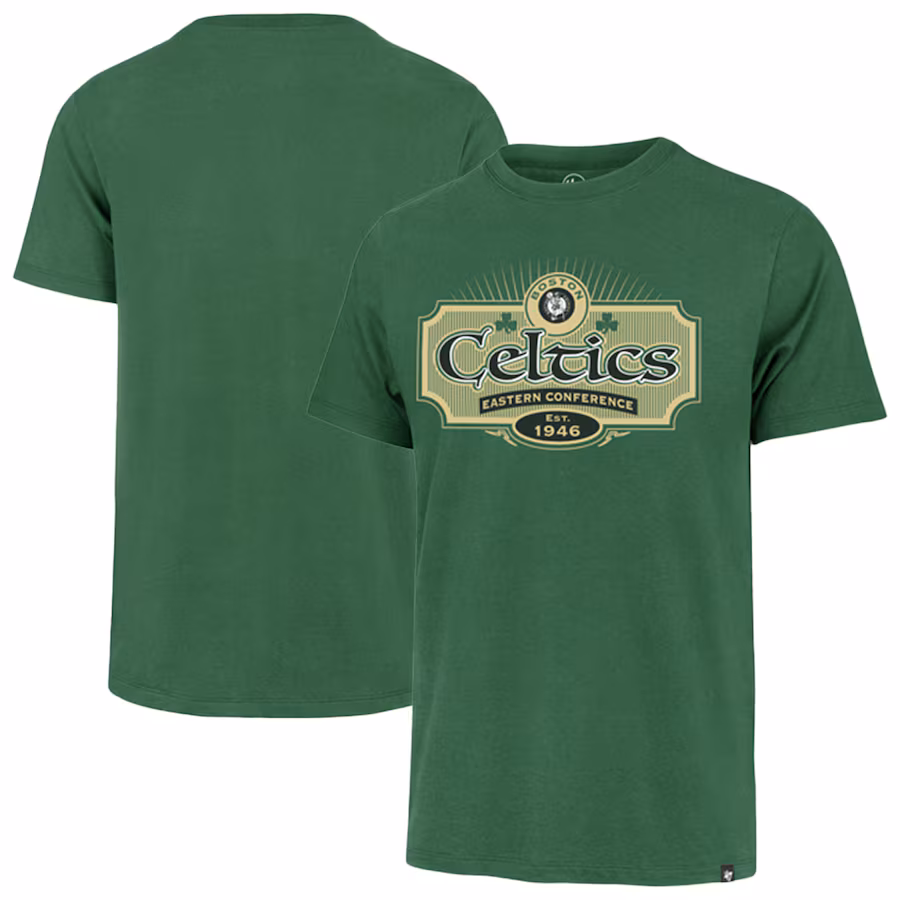 Men's Boston Celtics  '47 Green Lucky Team Franklin T-Shirt - Puhuasuan