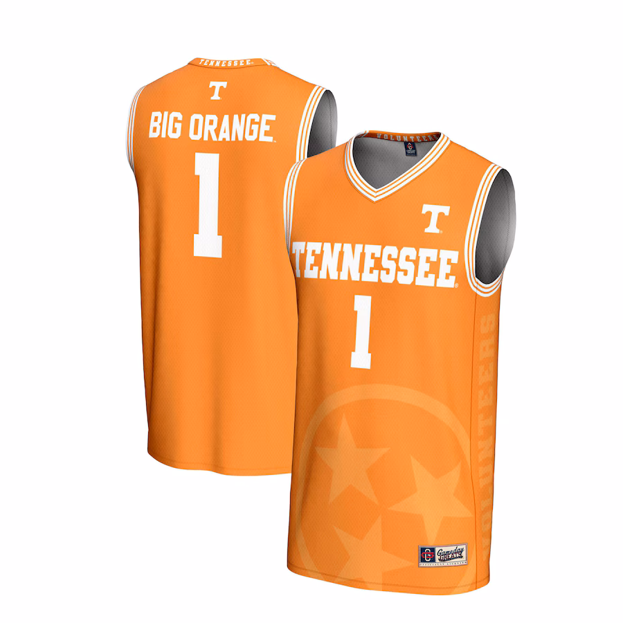 Youth GameDay Greats #1 Tennessee Orange Tennessee Volunteers Lightweight Icon Print Basketball Jersey - Puhuasuan
