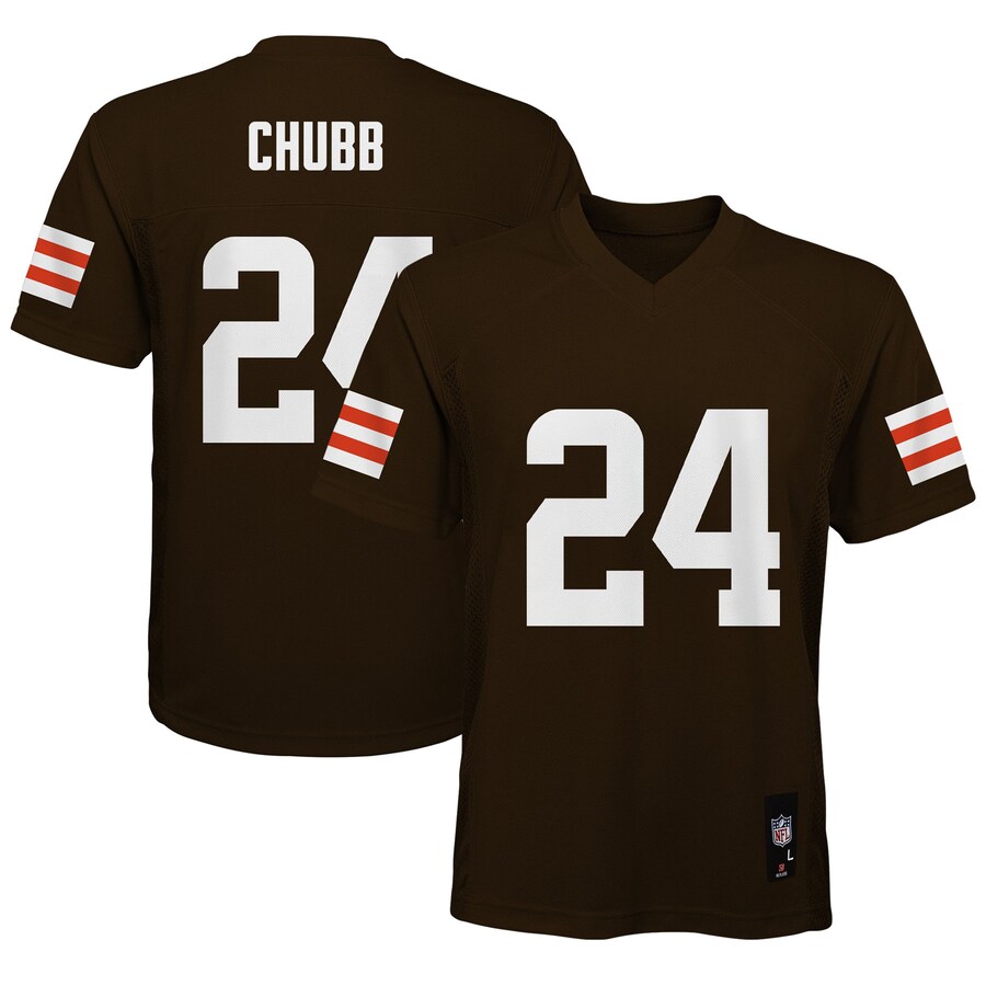 Youth Cleveland Browns Nick Chubb Brown Replica Player Jersey - Puhuasuan